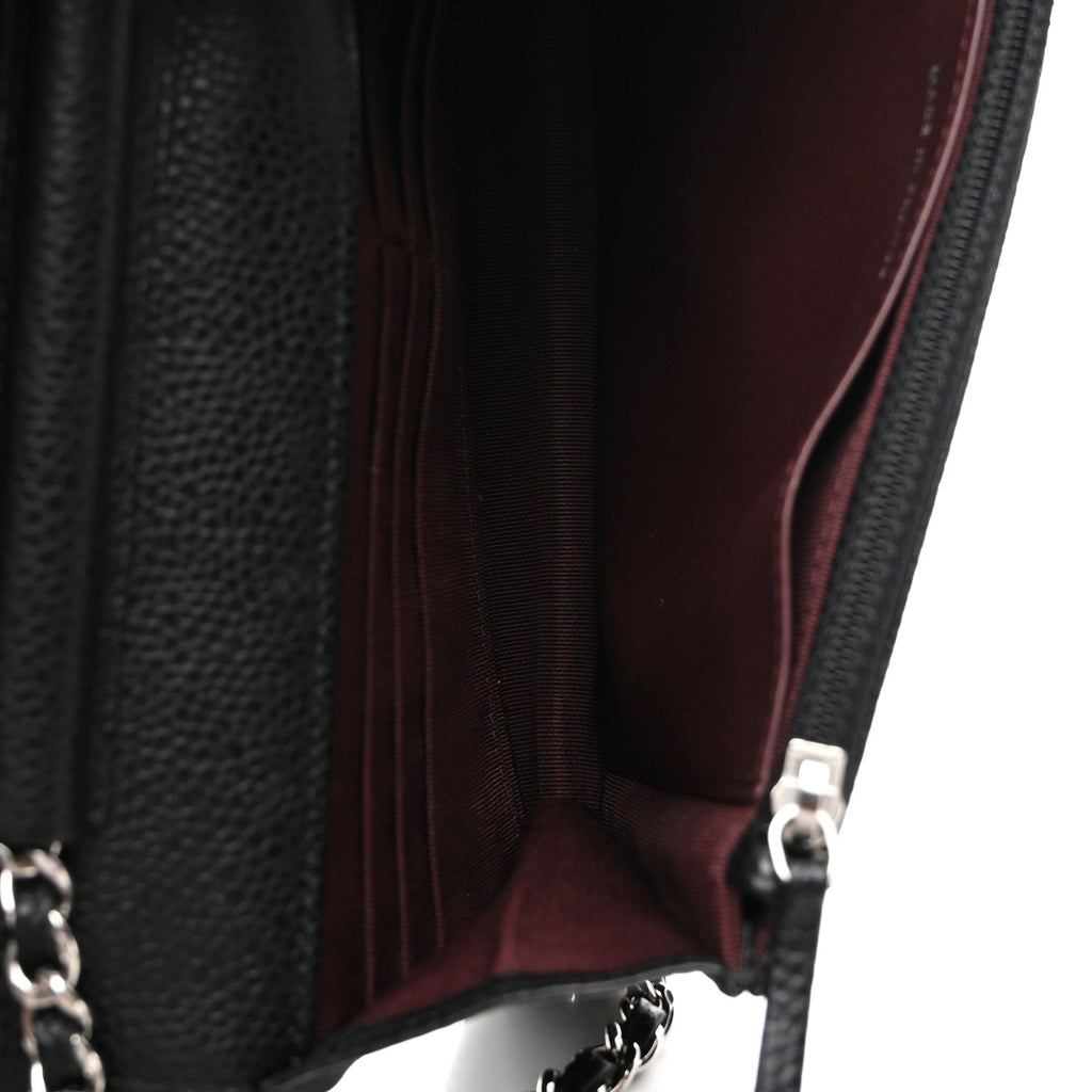 Chanel Caviar Quilted Wallet on Chain WOC Black