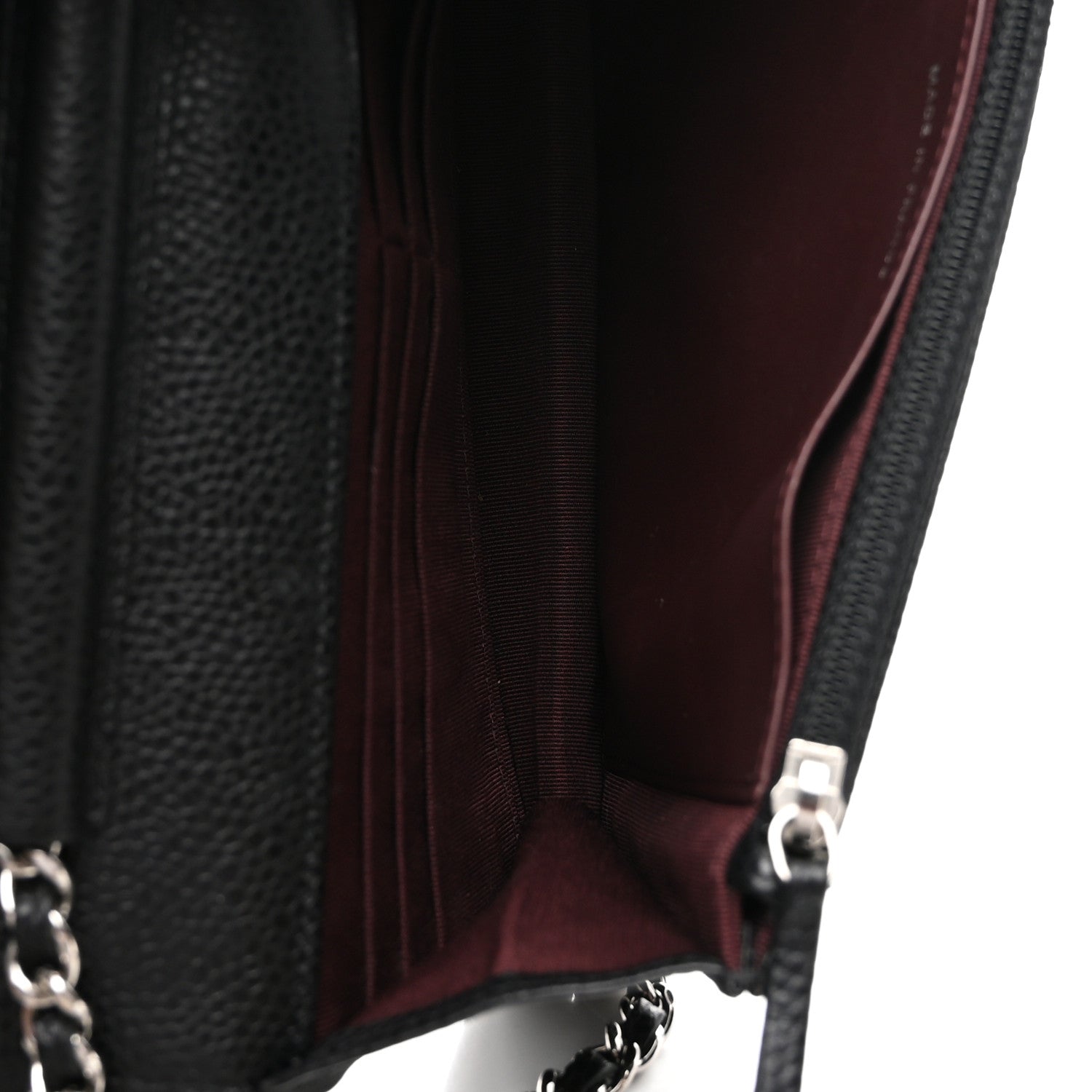 Chanel Caviar Quilted Wallet on Chain WOC Black