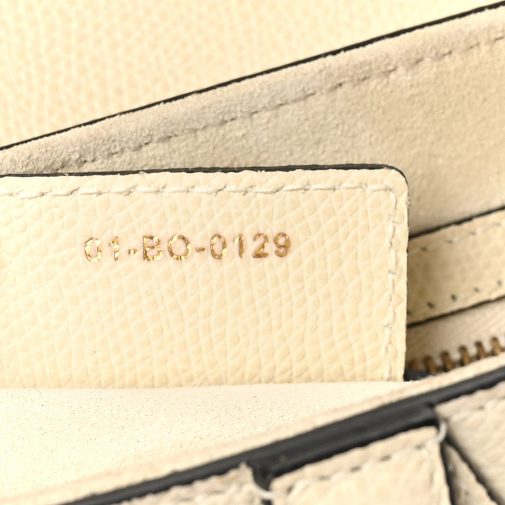 Christian Dior Grained Calfskin Saddle Bag White