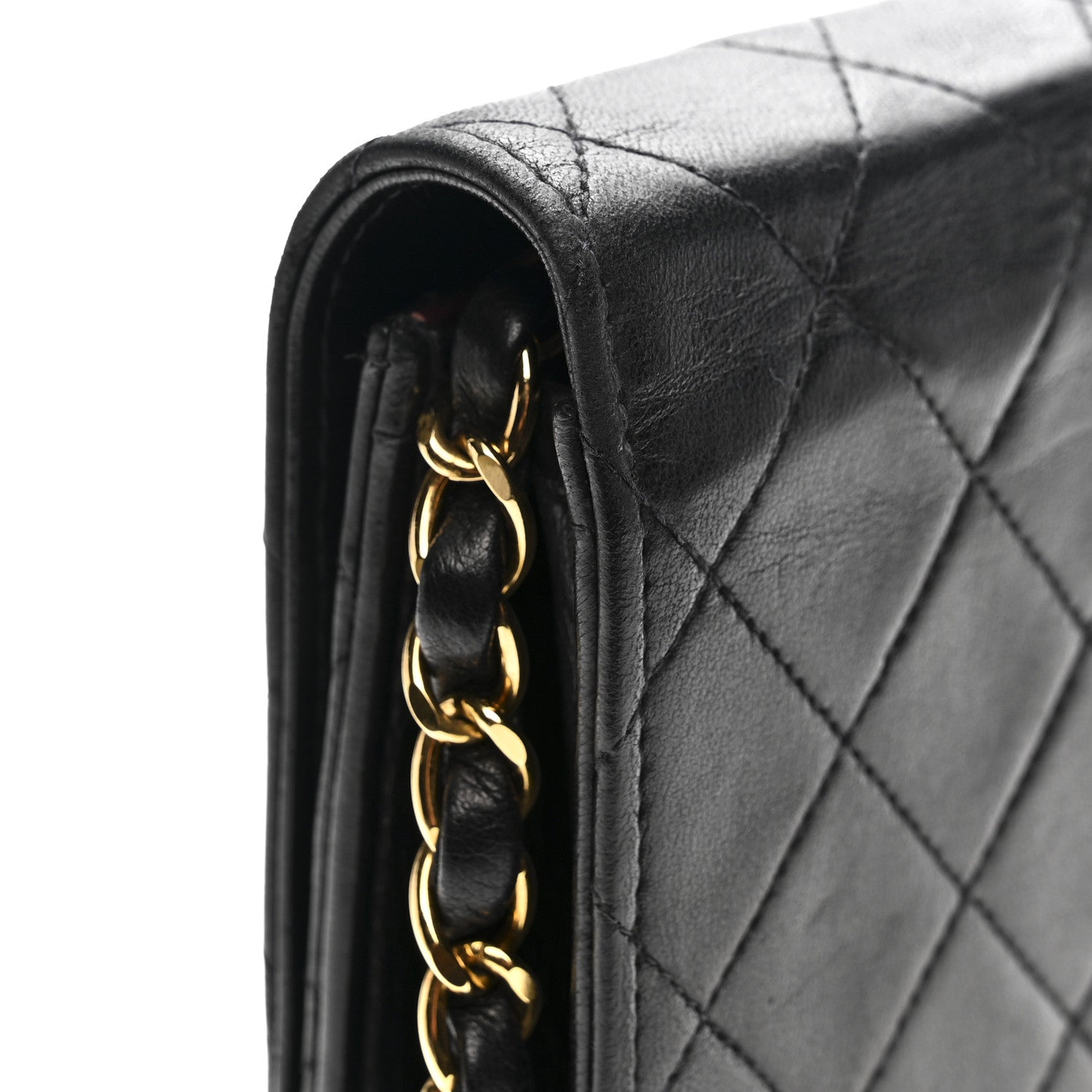 Chanel Lambskin Quilted Small Single Flap Bag Black