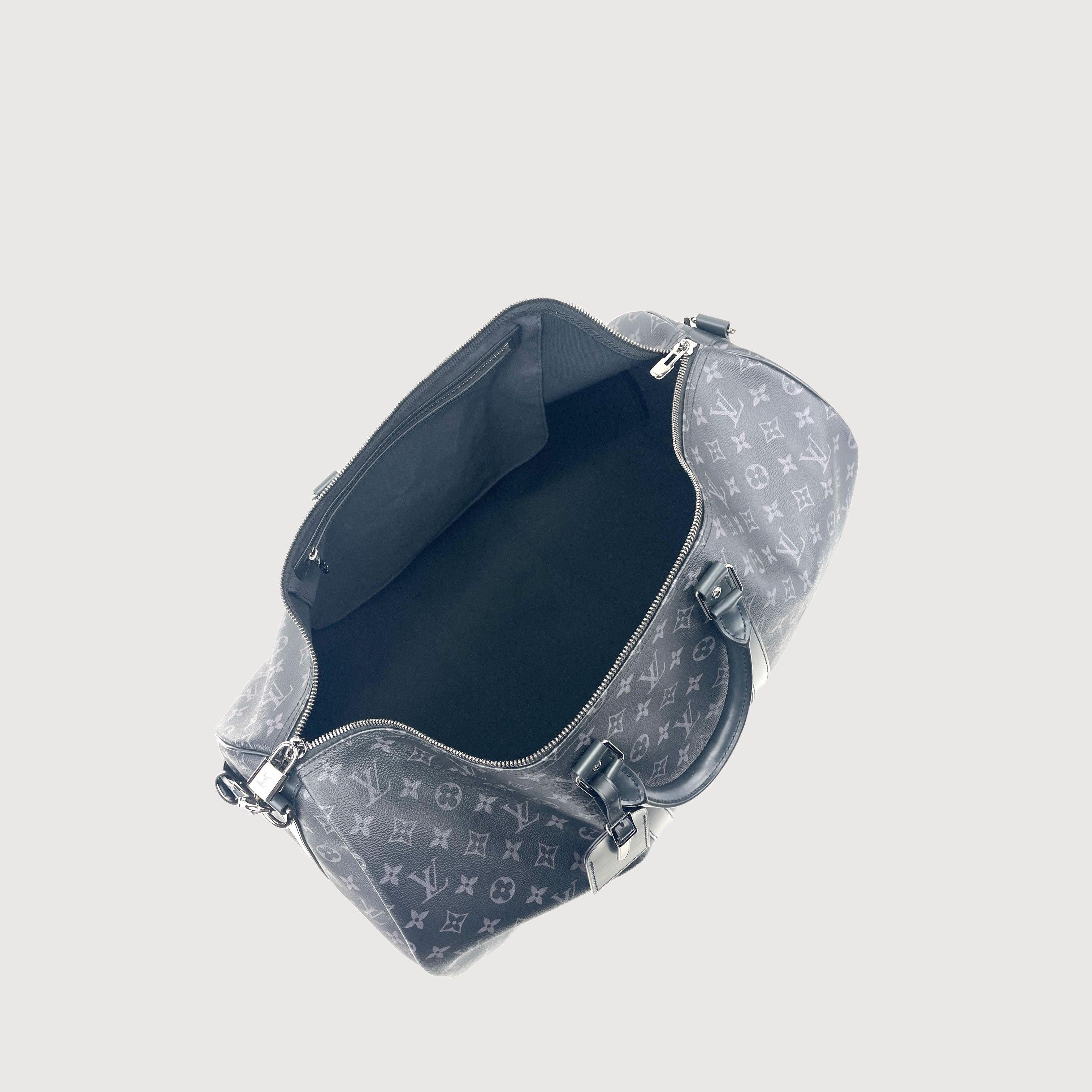 LOUIS VUITTON Monogram Eclipse Keepall Bandouliere 55