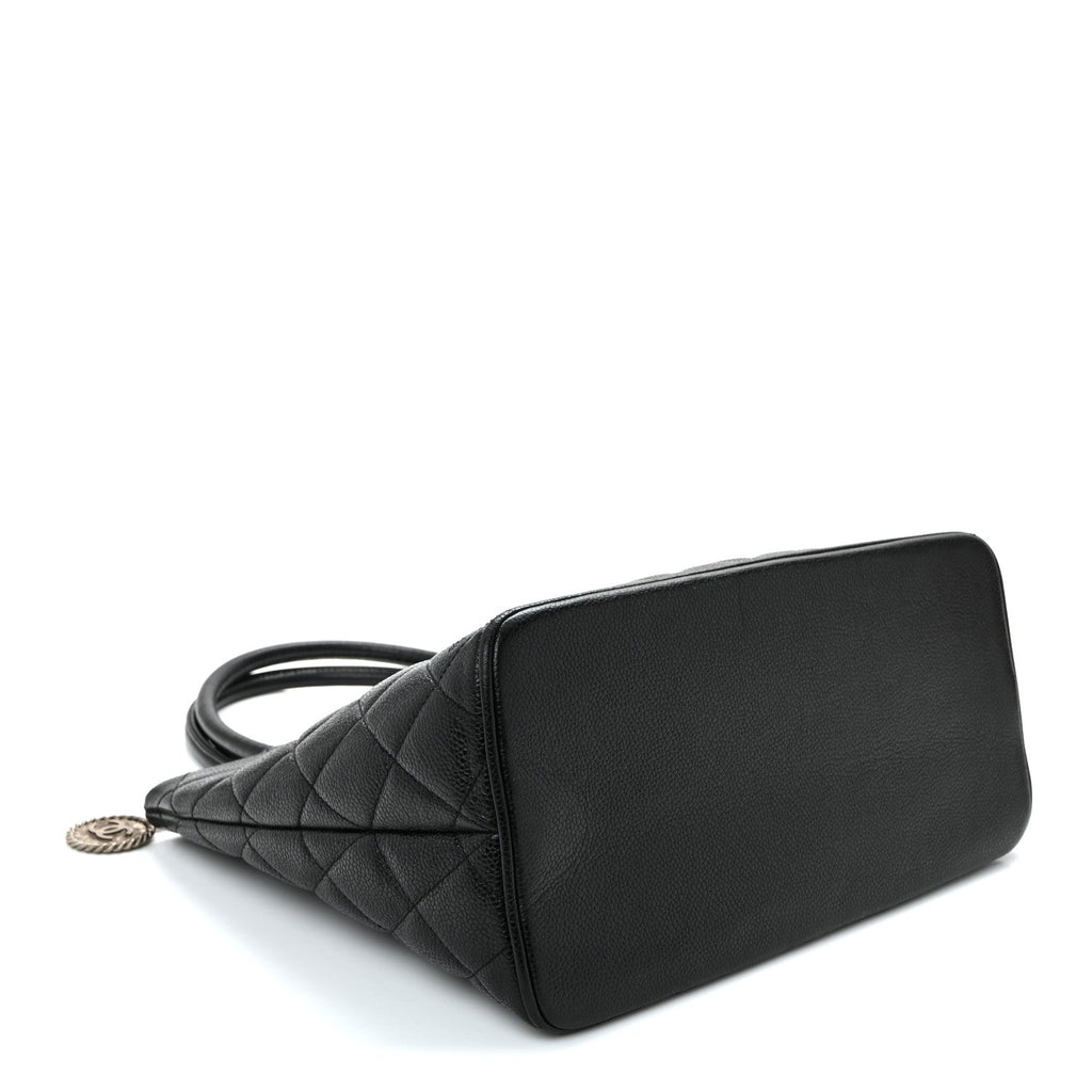 Chanel Caviar Quilted Medallion Tote Black