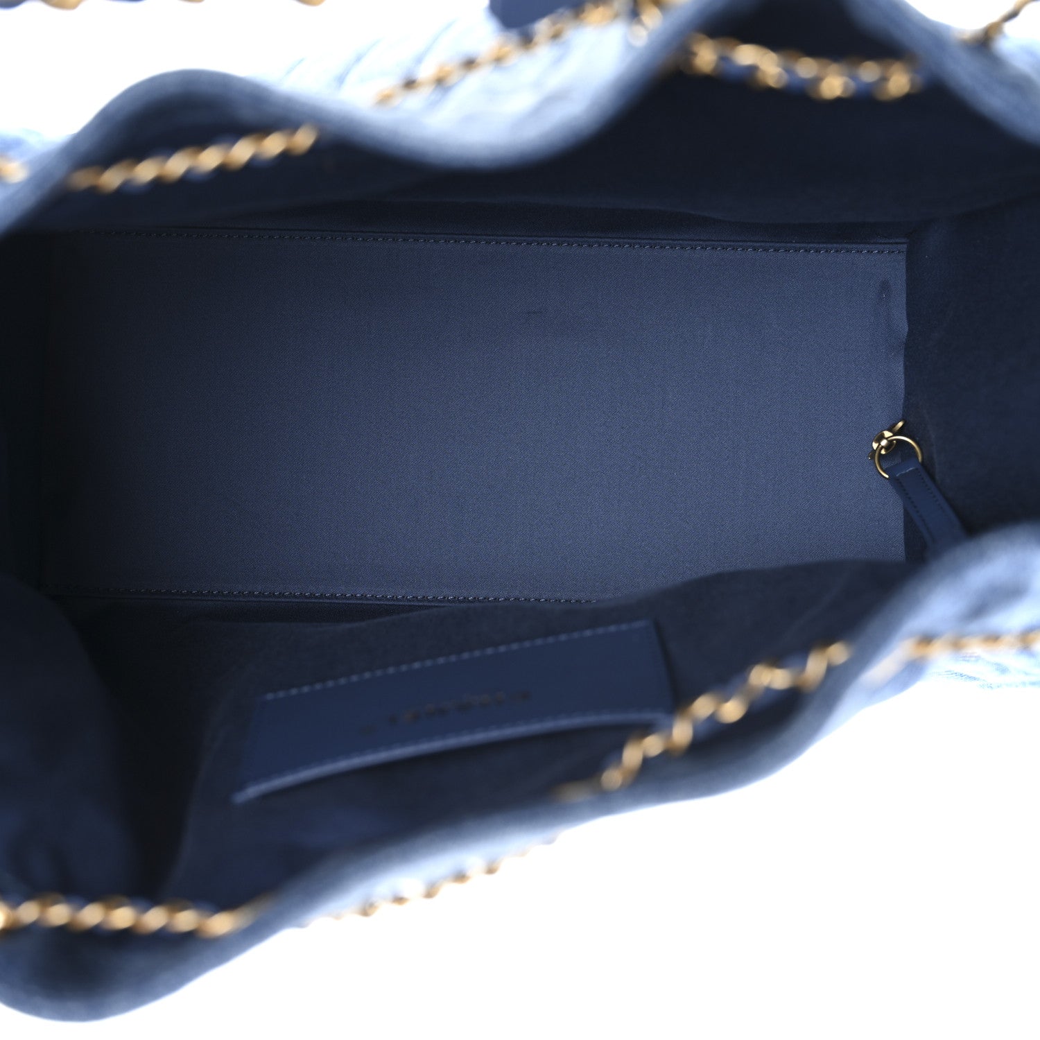Chanel Washed Denim Quilted Medium Chanel 25 Handbag Blue