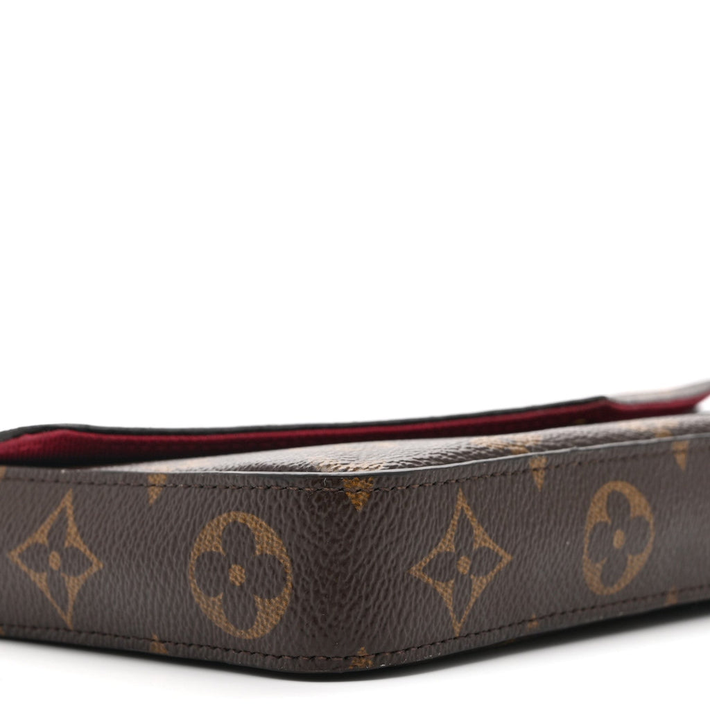 Louis Vuitton Monogram Pochette Felicie Chain Wallet Fuchsia