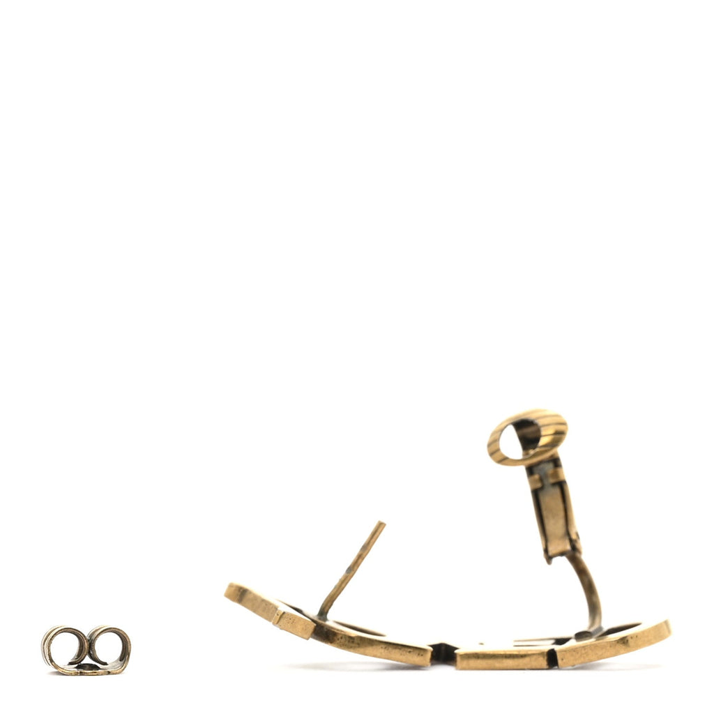 Gucci Gold Crystal Loved Ear Cuff Earring Multicolor