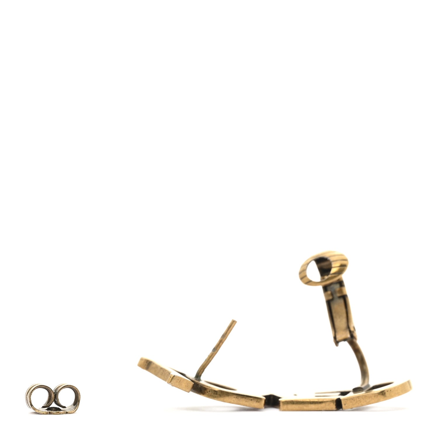 Gucci Gold Crystal Loved Ear Cuff Earring Multicolor
