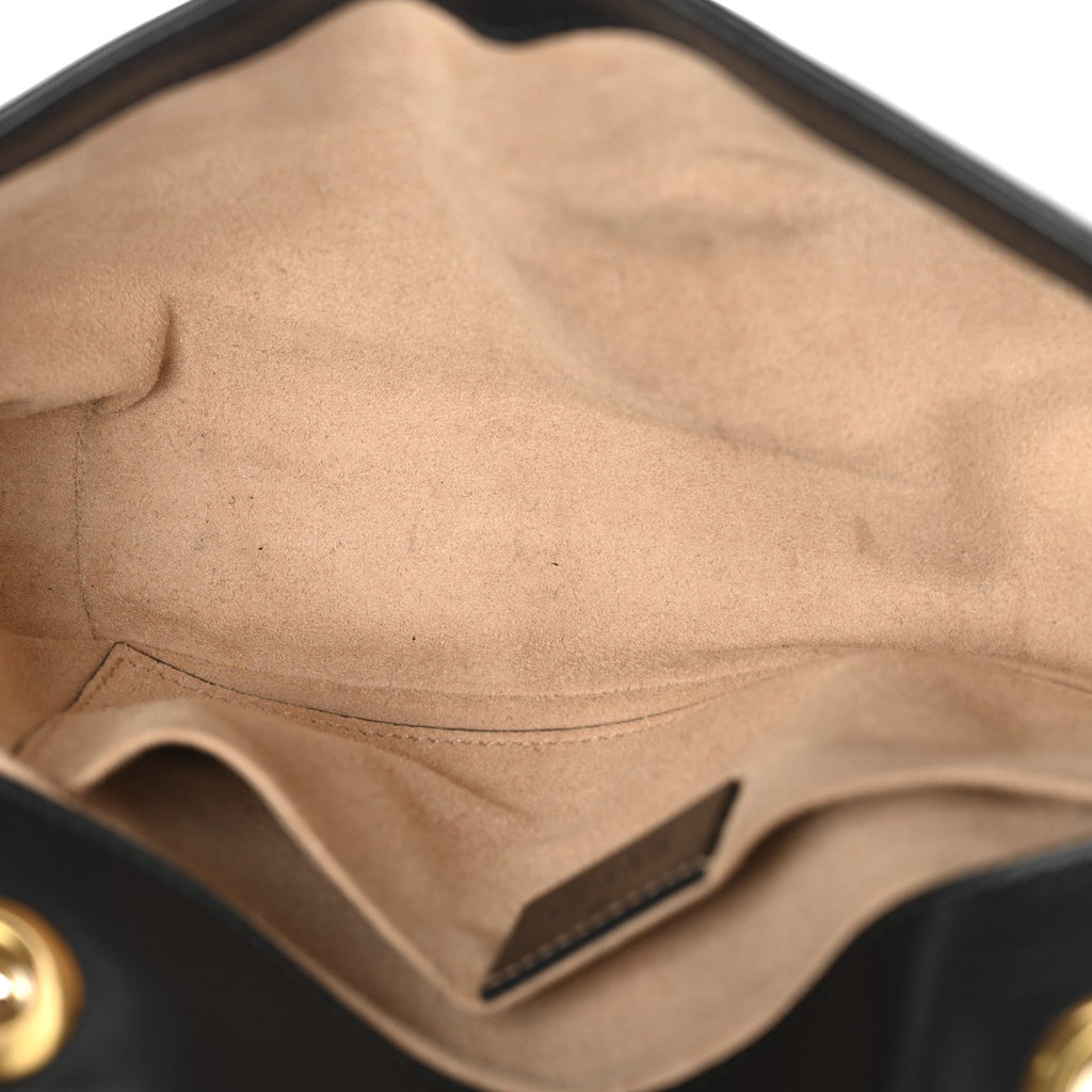 Gucci Calfskin Matelasse Mini GG Marmont Shoulder Bag Black