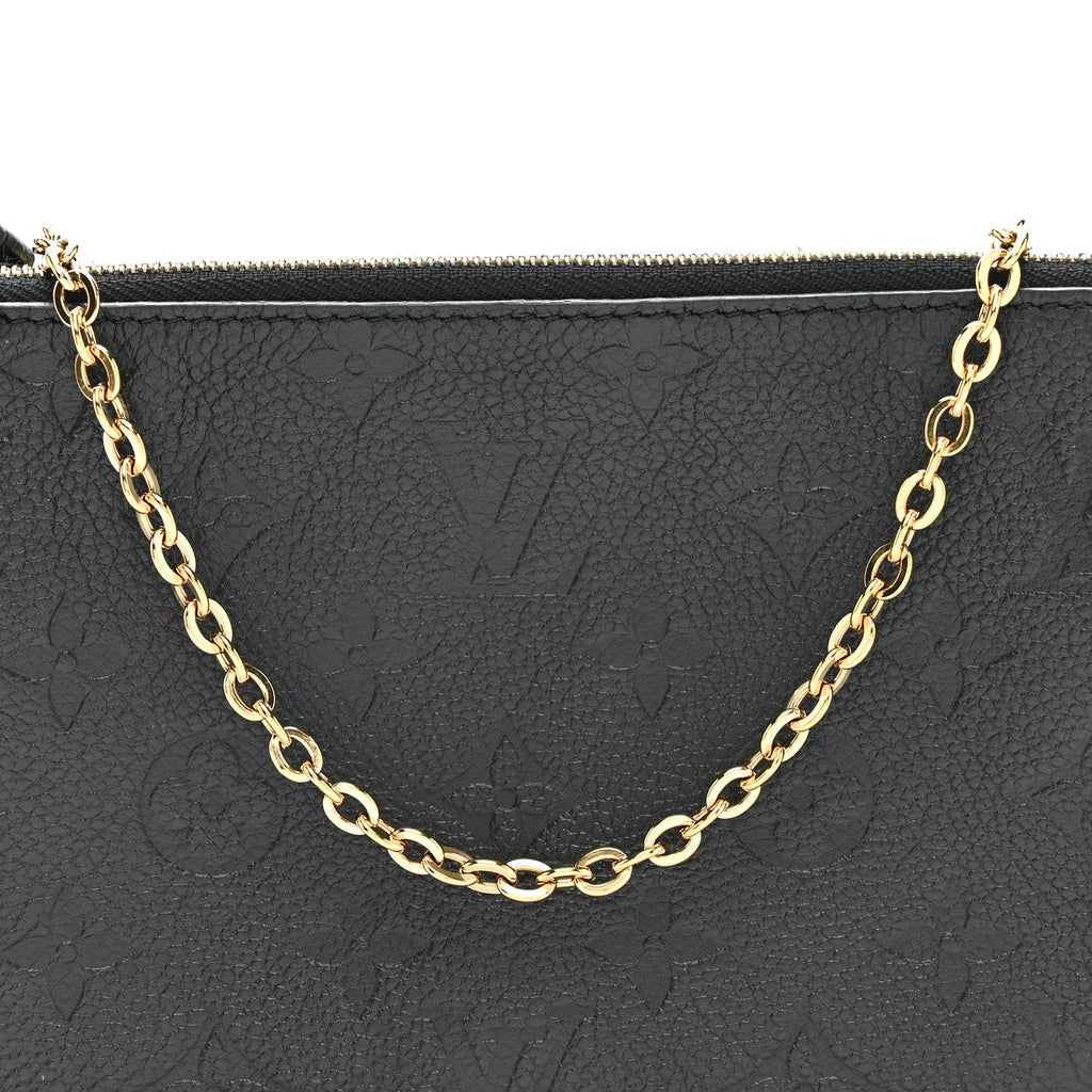 Louis Vuitton Empreinte Double Zip Pochette Black