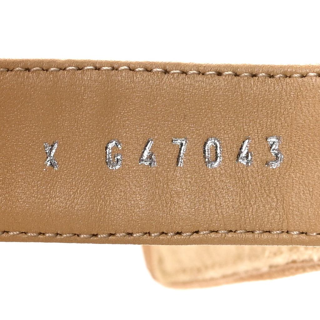 Chanel Suede Kidskin Velcro Mules 38 Beige