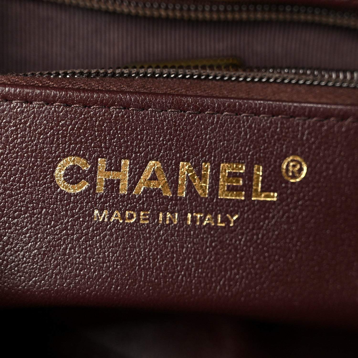 Chanel Shiny Aged Calfskin Quilted Nano Kelly Shopper Dark Brown