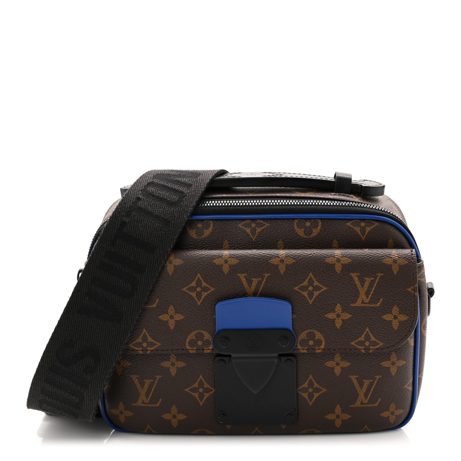 Louis Vuitton Monogram Macassar S Lock Messenger Blue