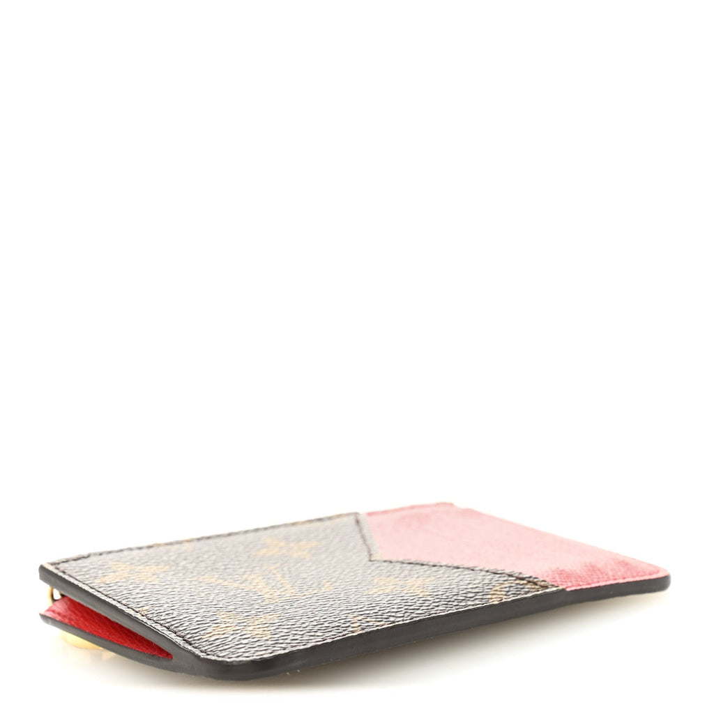Louis Vuitton Monogram Zipped Romy Card Holder Red