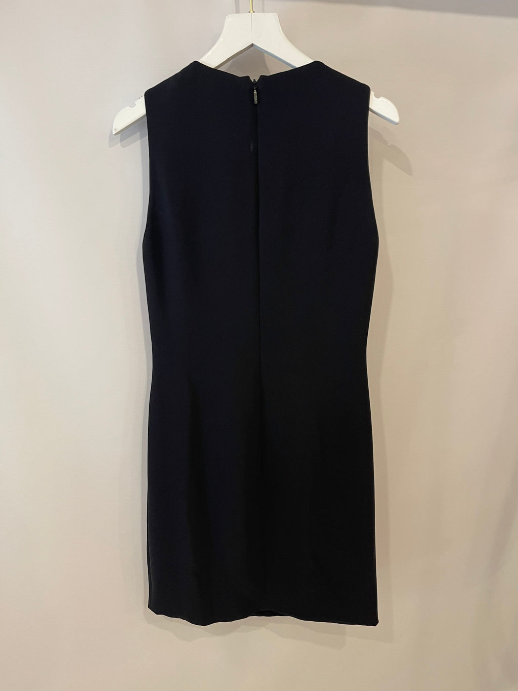 Gucci Black Silk Sleeveless Dress with Gold Logo Detail Size IT 38 (UK 6)