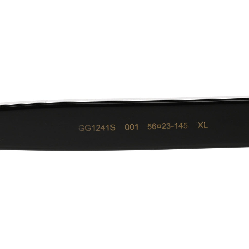 Gucci Acetate Round Frame Sunglasses GG1241S Black White