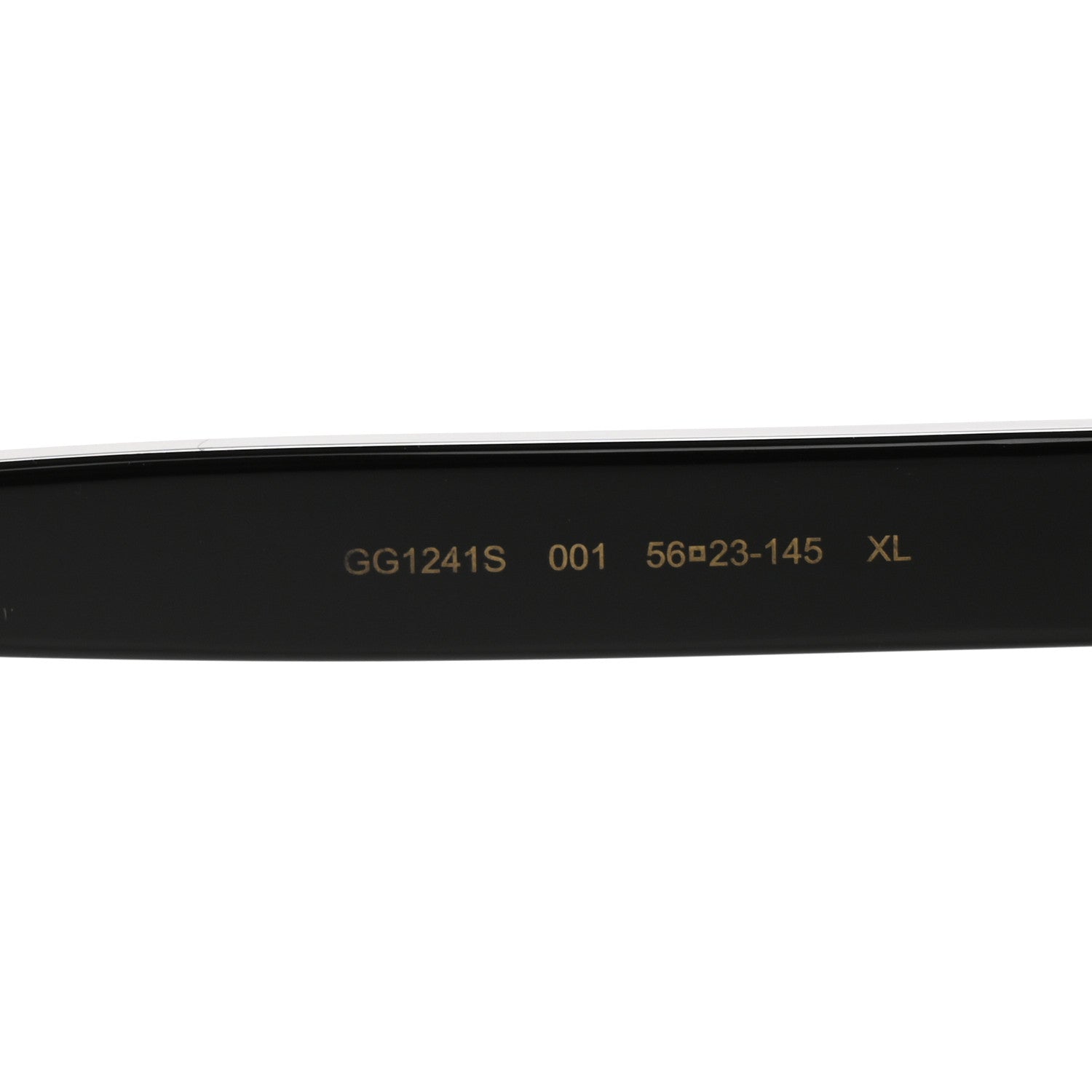 Gucci Acetate Round Frame Sunglasses GG1241S Black White
