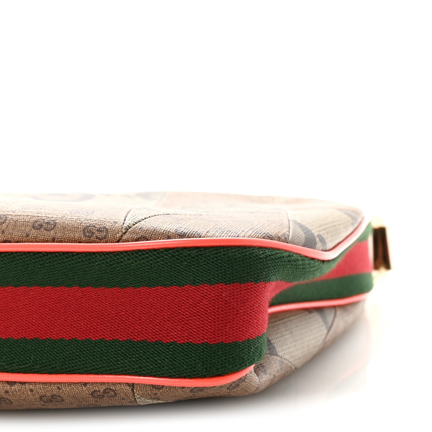 Gucci GG Supreme Monogram Mix Monogram Web Patchwork Large Attache Shoulder Bag Beige Multicolor