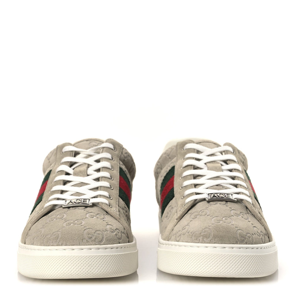 Gucci Suede Web Mens Ace Sneakers 8.5 Oatmeal