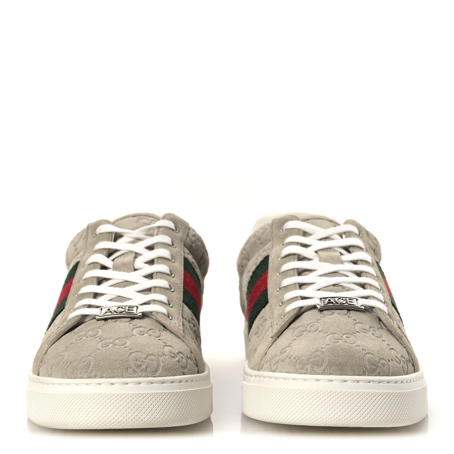 Gucci Suede Web Mens Ace Sneakers 8.5 Oatmeal