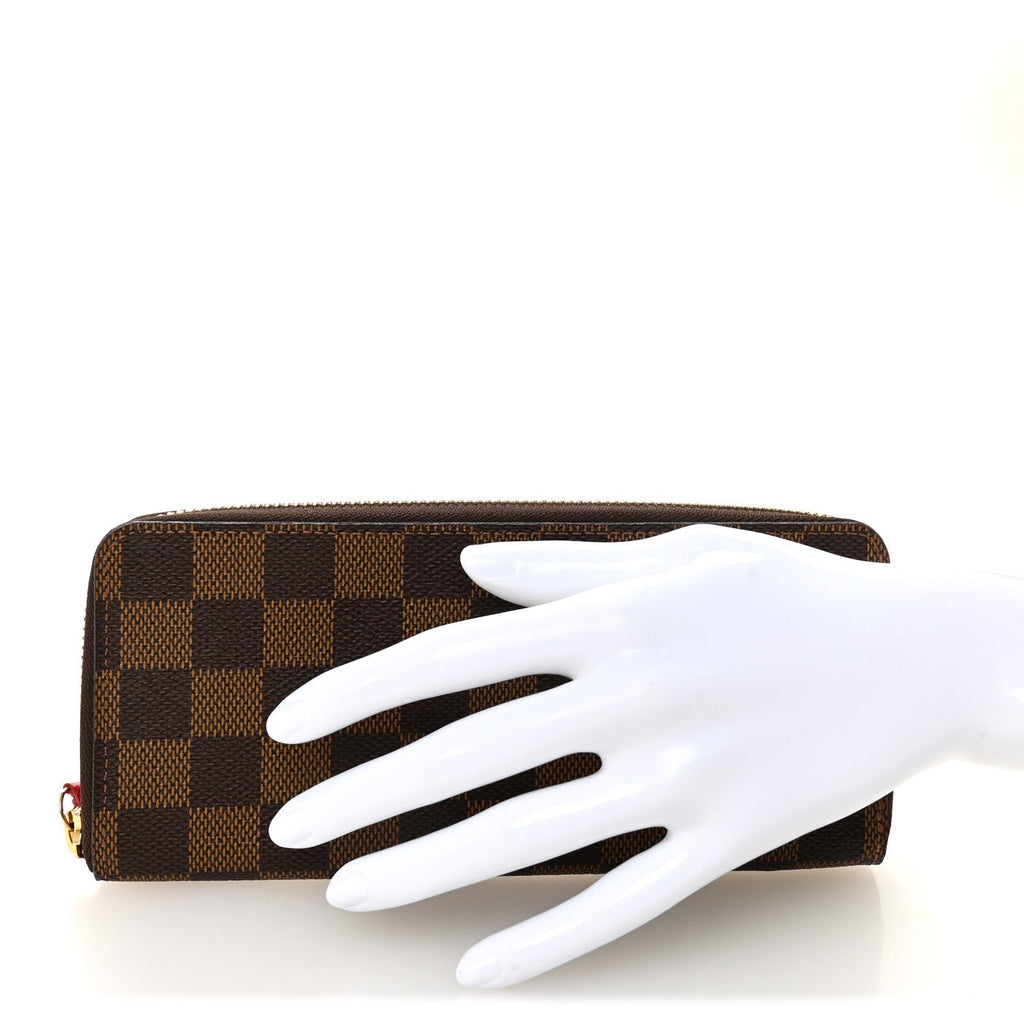 Louis Vuitton Damier Ebene Clemence Wallet Cherry