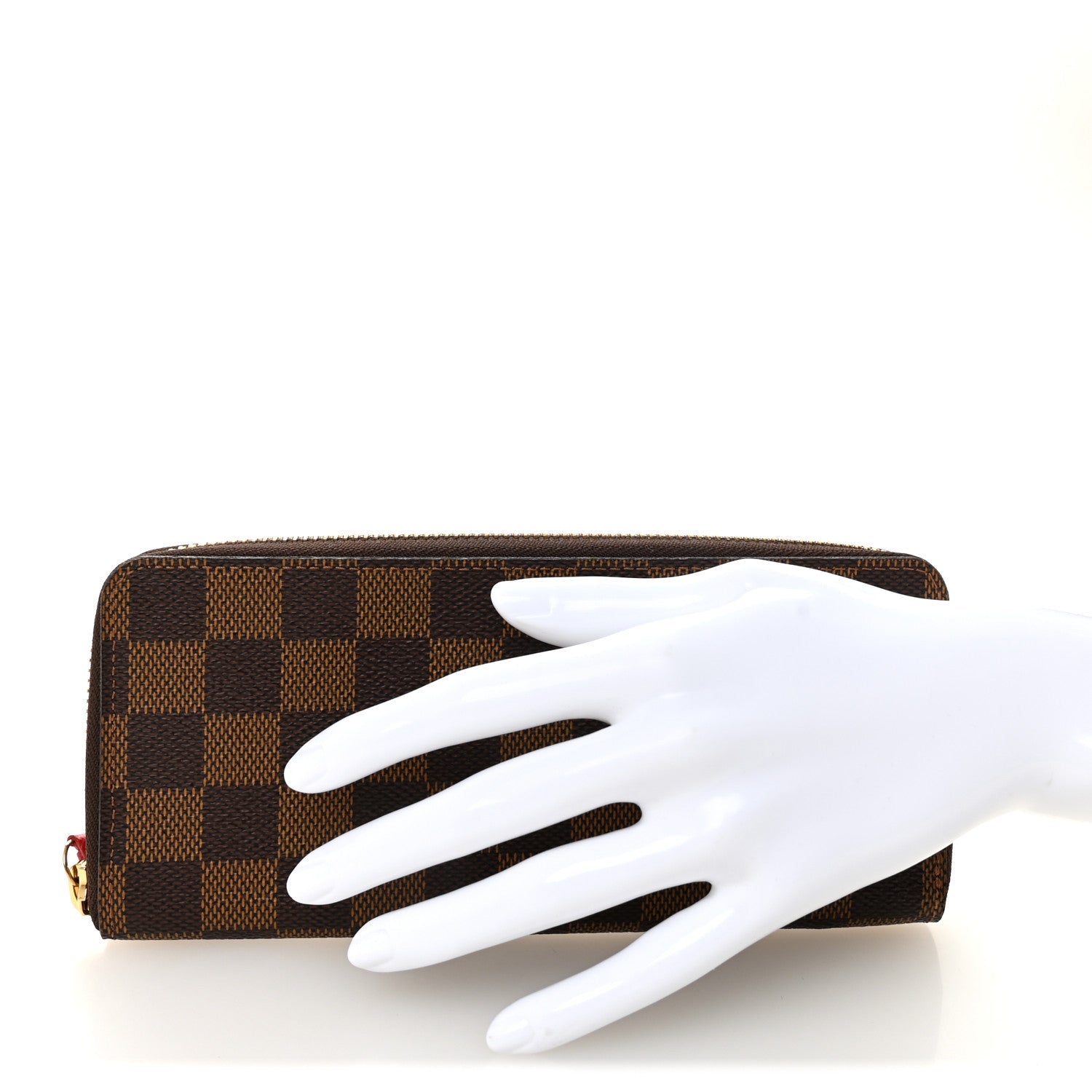 Louis Vuitton Damier Ebene Clemence Wallet Cherry