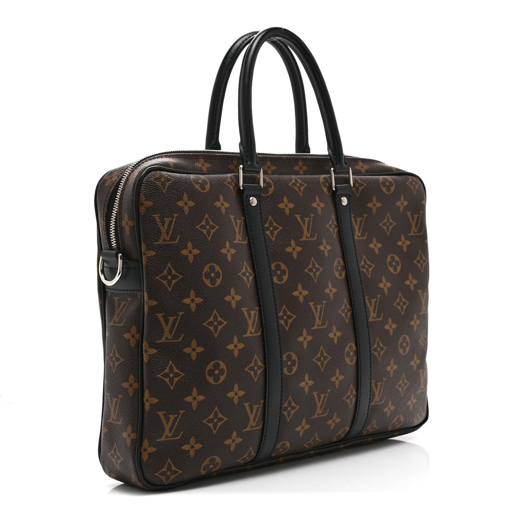Louis Vuitton Monogram Macassar Porte-Documents Voyage PM