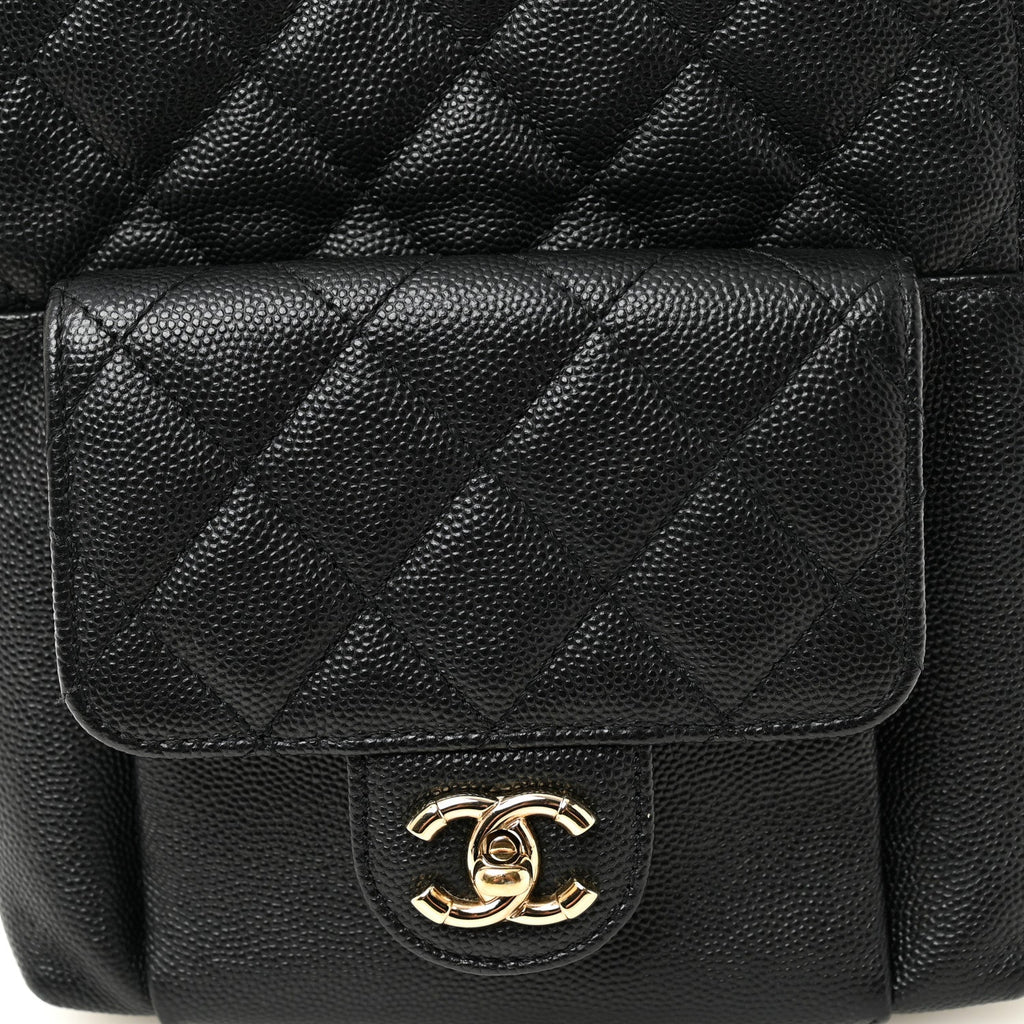 Chanel Caviar Quilted Small CC Day Backpack Black