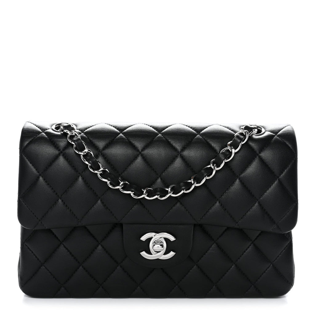Chanel Lambskin Quilted Small Double Flap Black