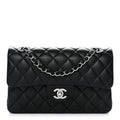 Chanel Lambskin Quilted Small Double Flap Black