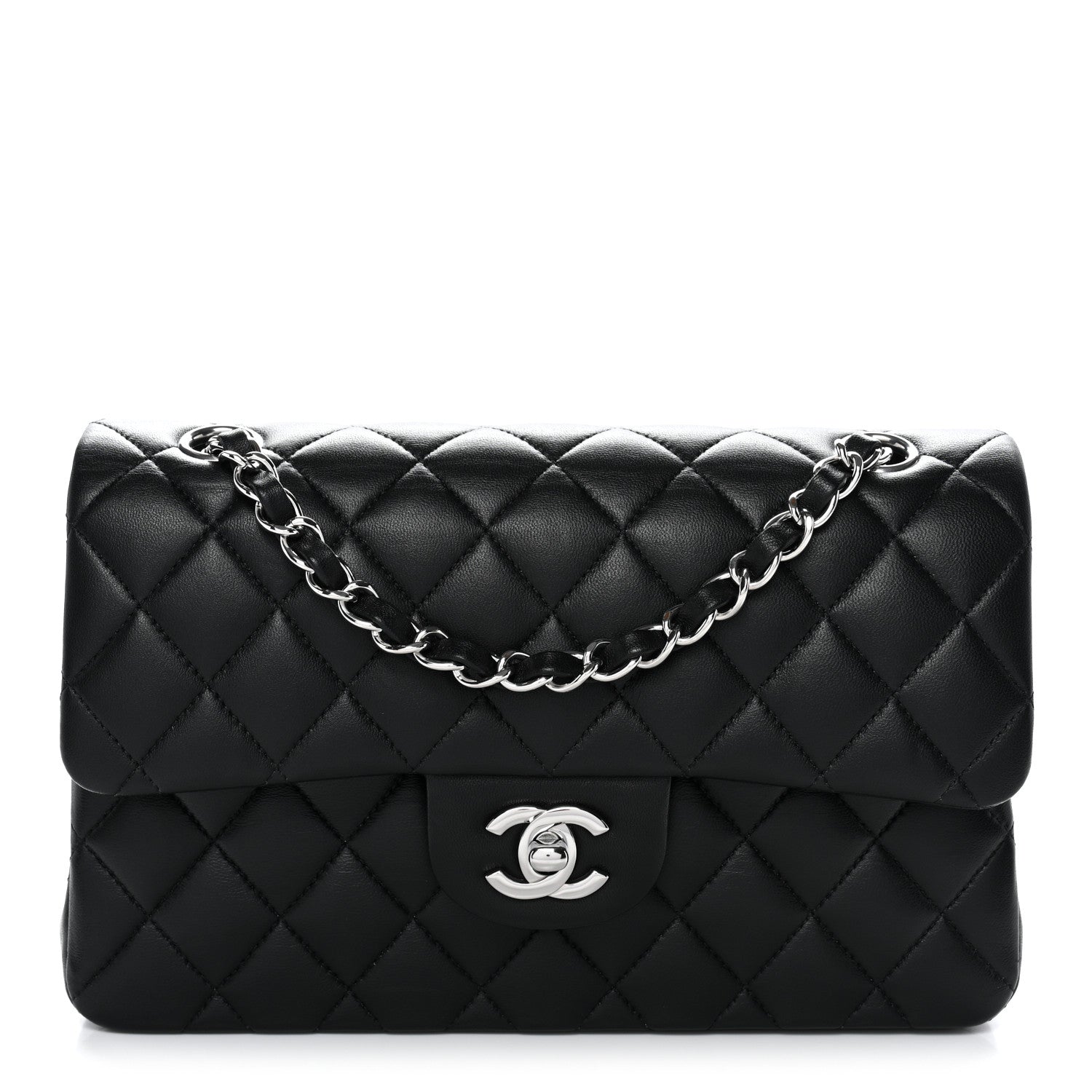 Chanel Lambskin Quilted Small Double Flap Black