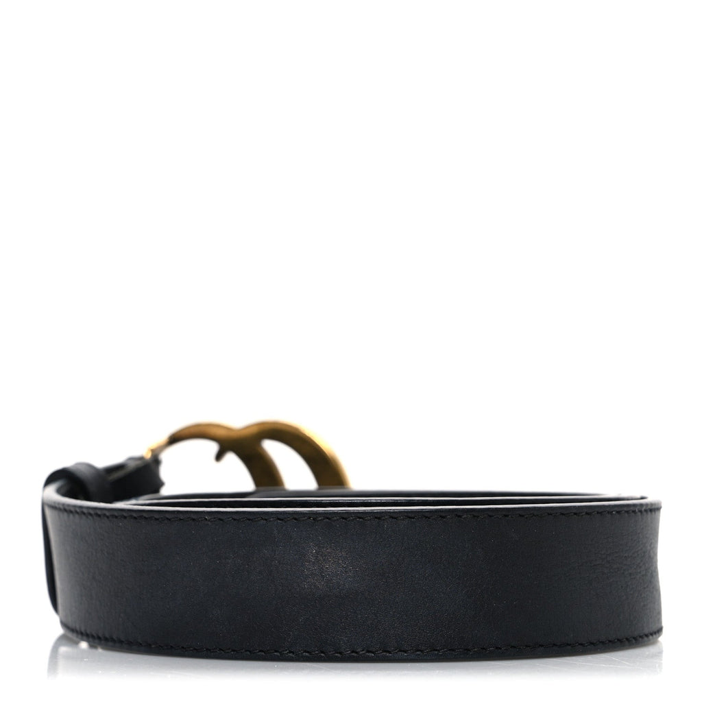 Gucci Calfskin Double G 30mm Belt 95 38 Black