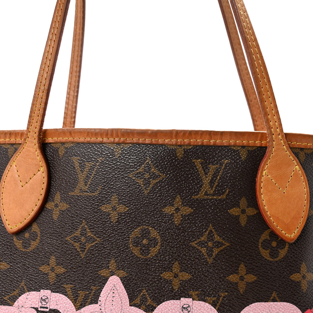 Louis Vuitton Monogram Bay Neverfull MM Rose Ballerine Poppy