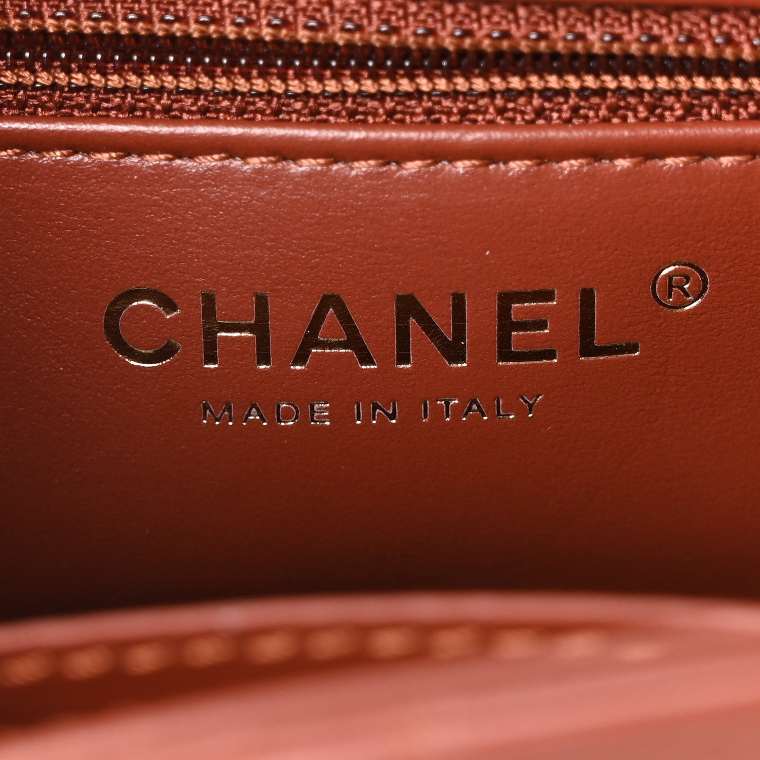 Chanel Shiny Aged Calfskin Quilted Nano Kelly Shopper Brown