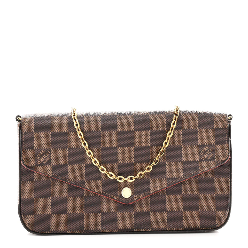 Louis Vuitton Damier Ebene Pochette Felicie Chain Wallet