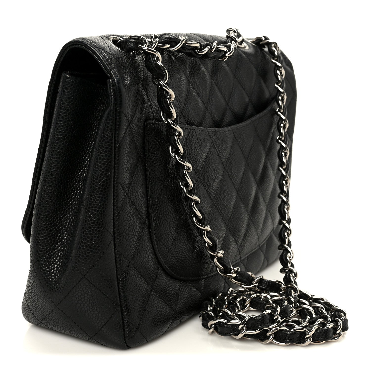 Chanel Caviar Quilted Jumbo Single Flap Black