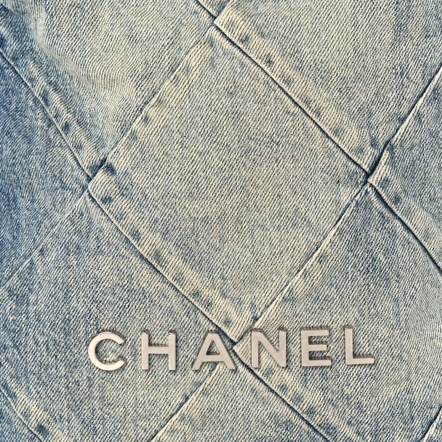 Chanel Denim Quilted Chanel 22 Backpack Blue