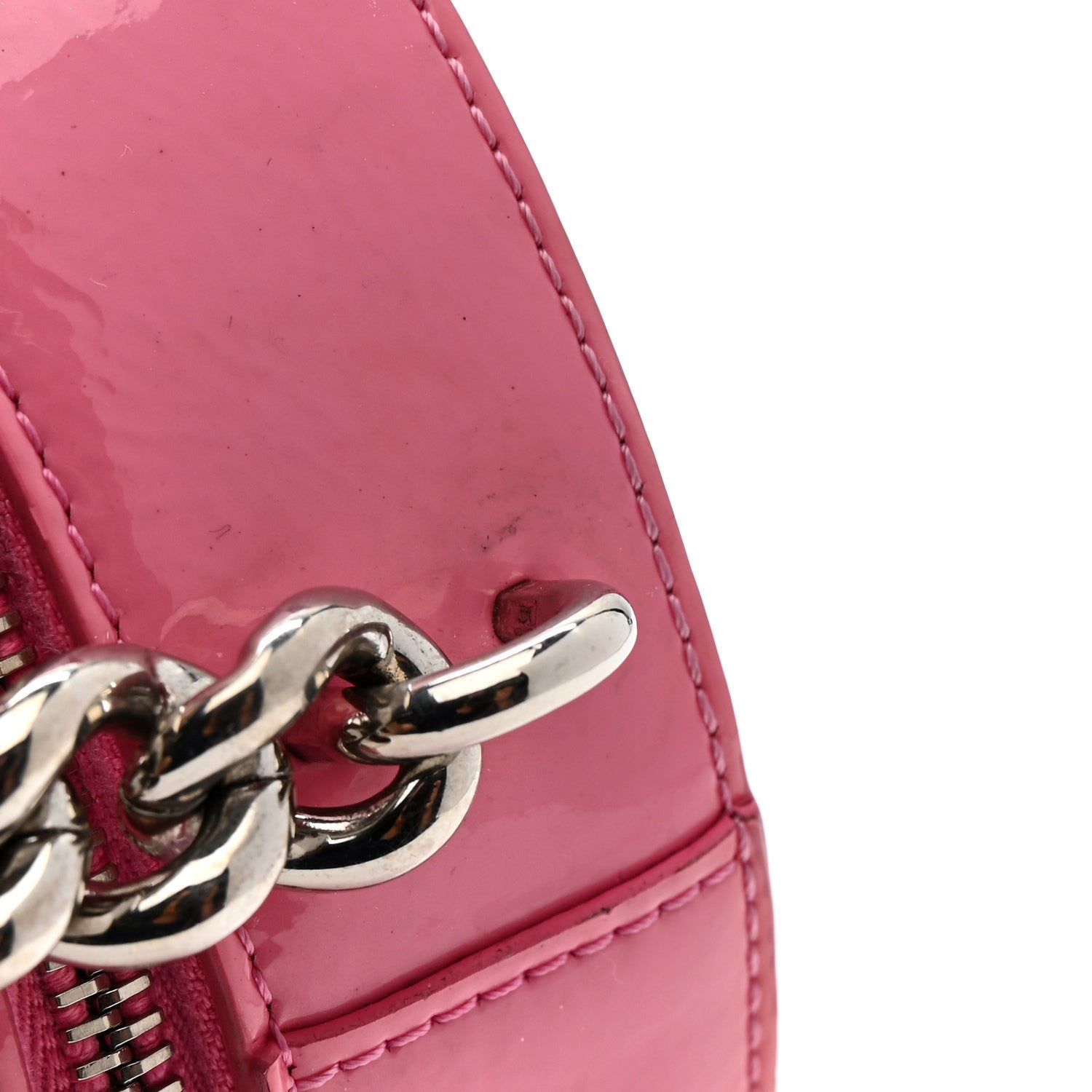 Chanel Patent Round As Earth Evening Bag Pink