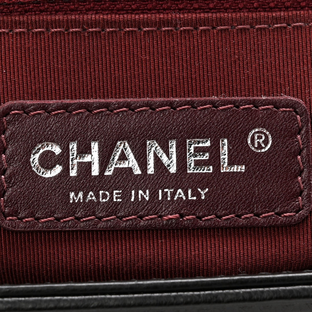 Chanel Calfskin Quilted Double Stitched New Medium Boy Flap Black