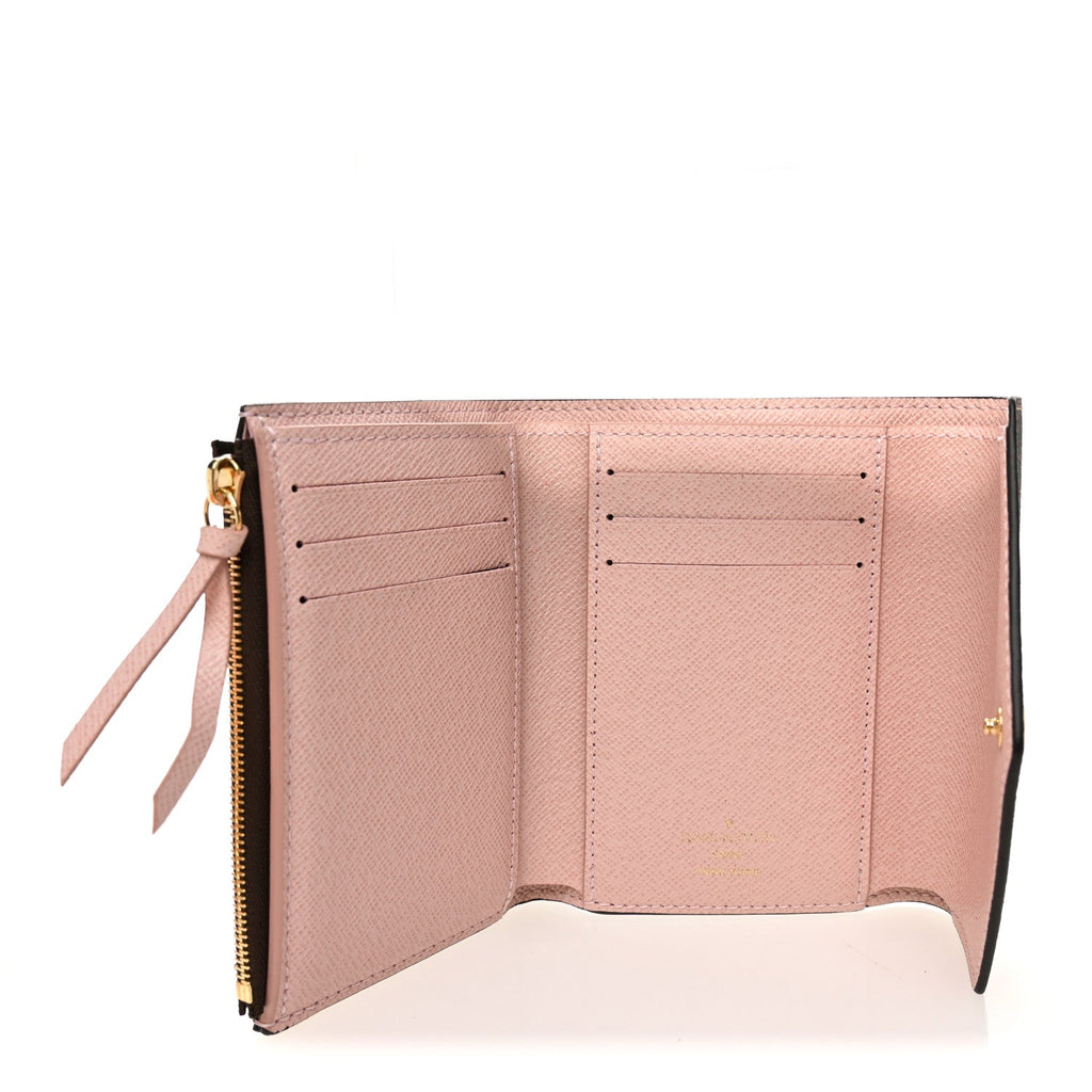 Louis Vuitton Damier Ebene Victorine Wallet Rose Ballerine