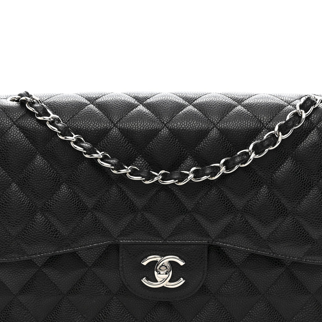 Chanel Caviar Quilted Jumbo Double Flap Black