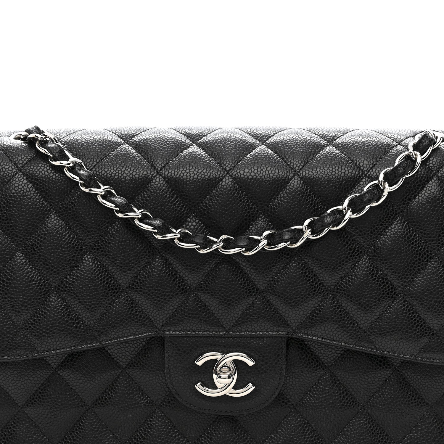 Chanel Caviar Quilted Jumbo Double Flap Black