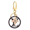 Louis Vuitton LV Circle Bag Charm Key Holder Purple Gold