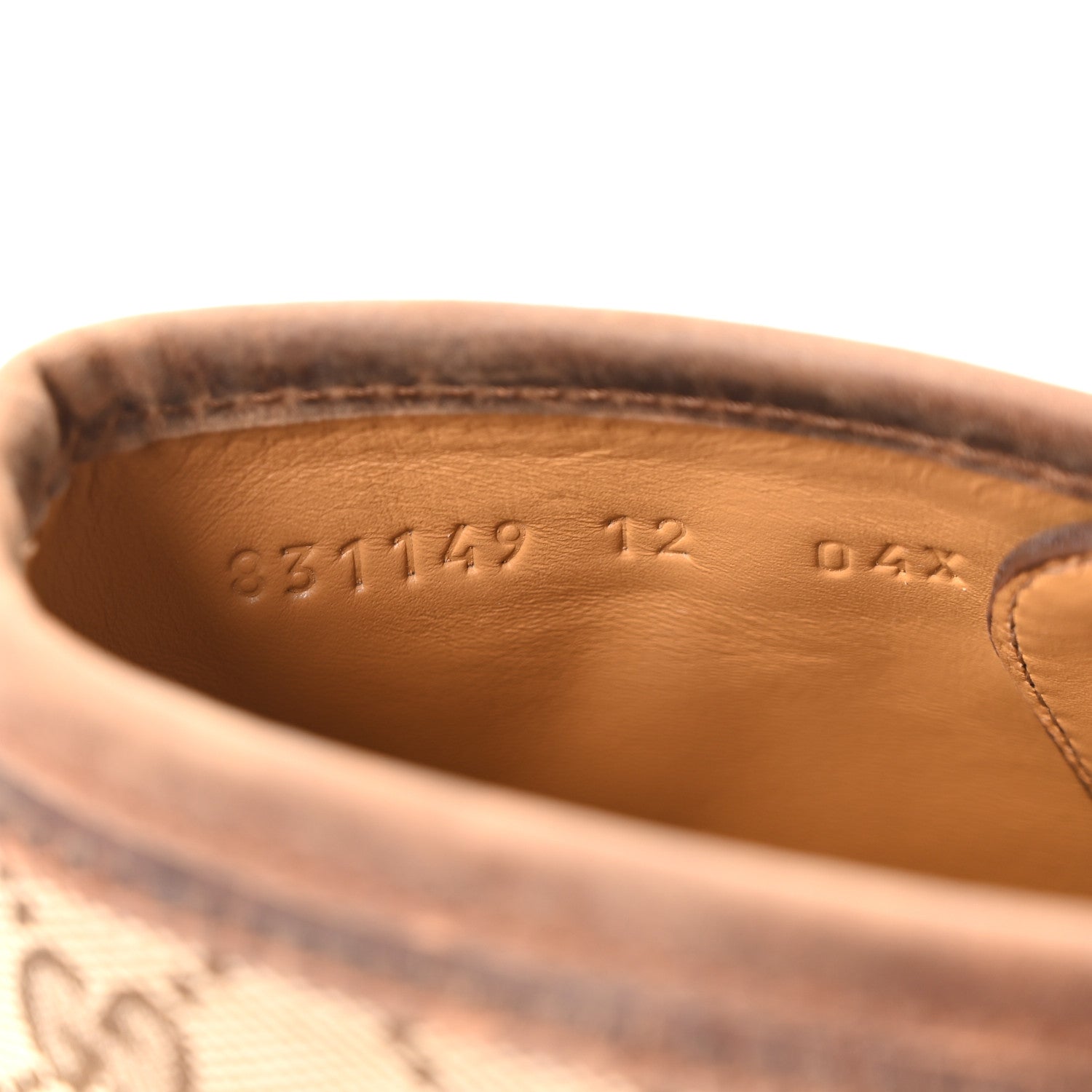 Gucci Garrett Calfskin Monogram Mens Ala Boots 12 Beige Ebony Cuir