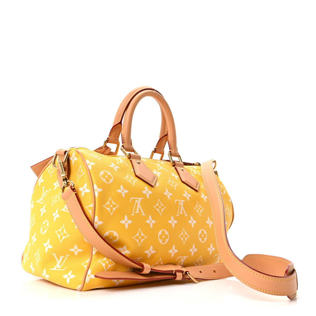 Louis Vuitton Calfskin Monogram Speedy P9 Bandouliere 25 Jaune Mat