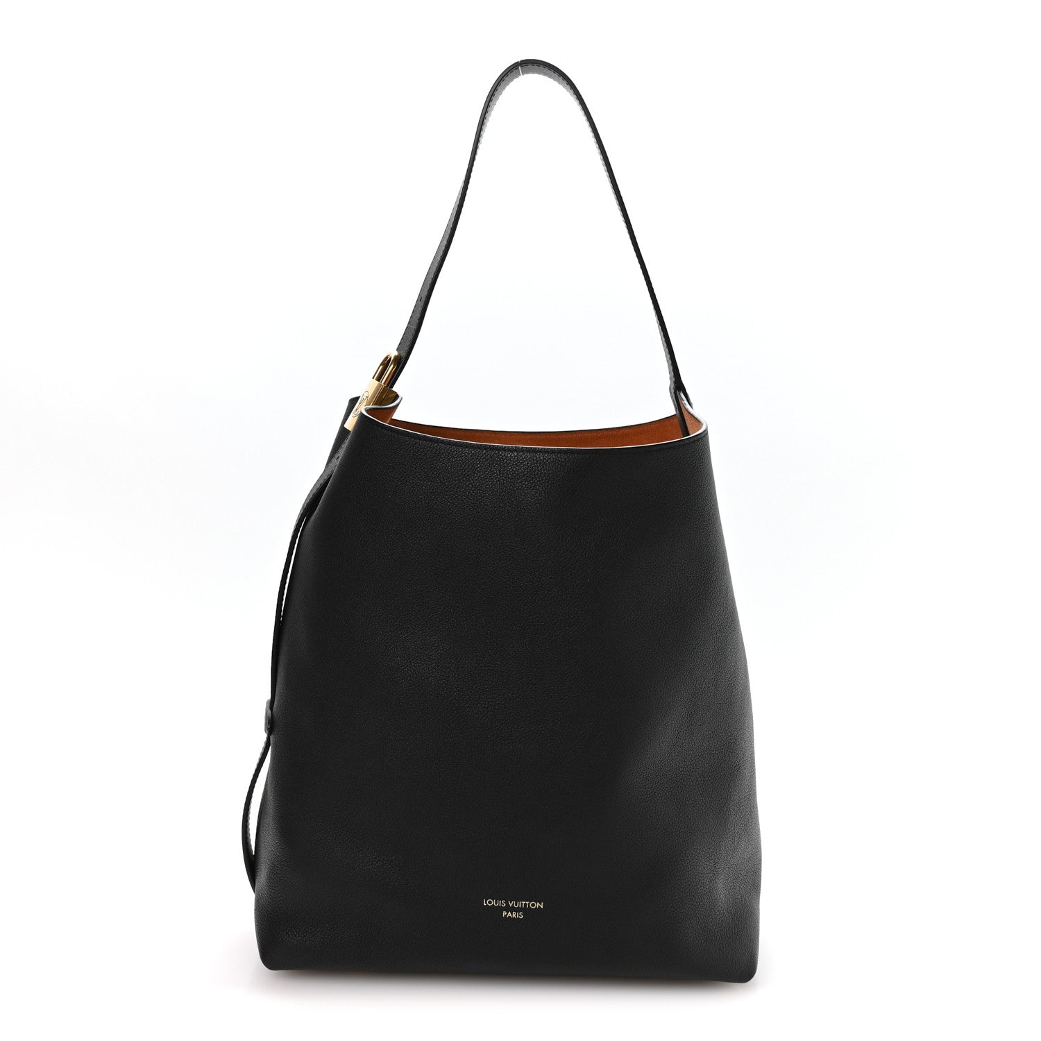 Louis Vuitton Grained Calfskin Low Key Hobo MM Black