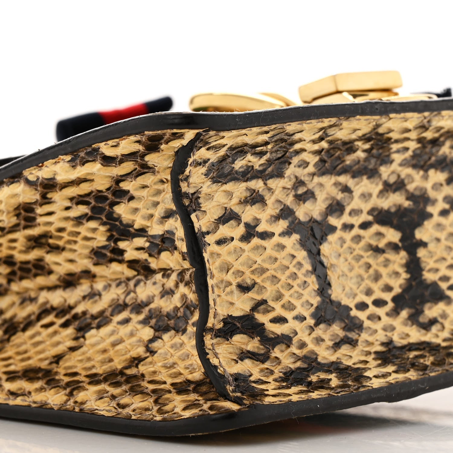 Gucci Snakeskin Mini Sylvie Chain Shoulder Bag Roccia