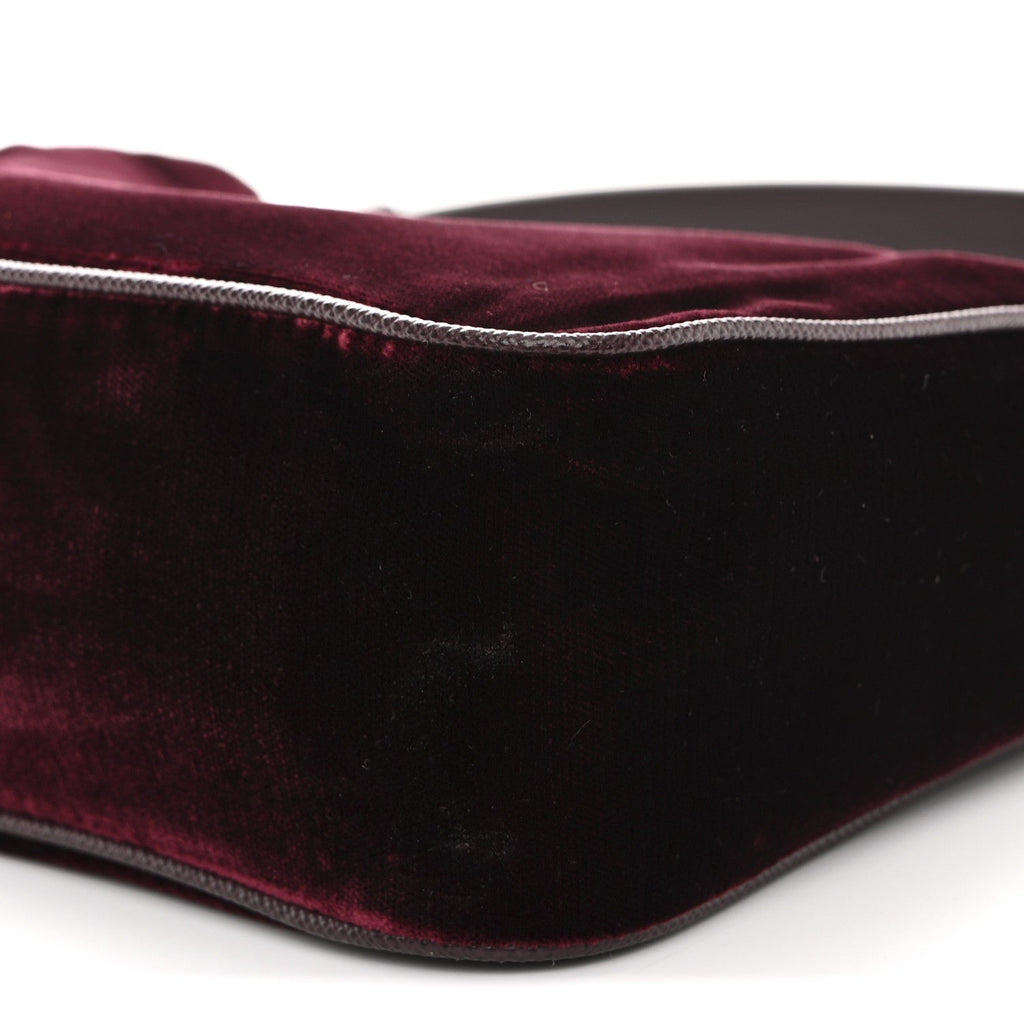 Prada Velvet Mini Re-Edition 2005 Shoulder Bag Red
