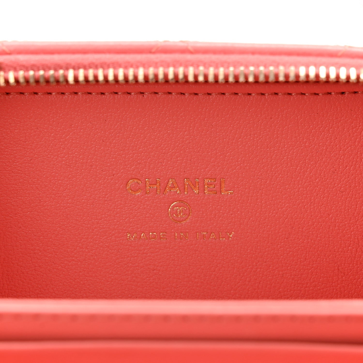 Chanel Lambskin Quilted Top Handle Mini Vanity Case Pink