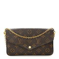 Louis Vuitton Monogram Pochette Felicie Chain Wallet Fuchsia