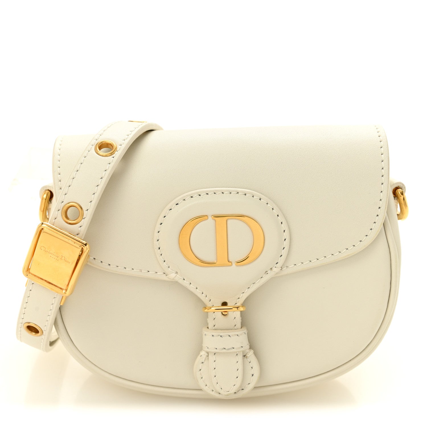 Christian Dior Box Calfskin Small Bobby Bag White