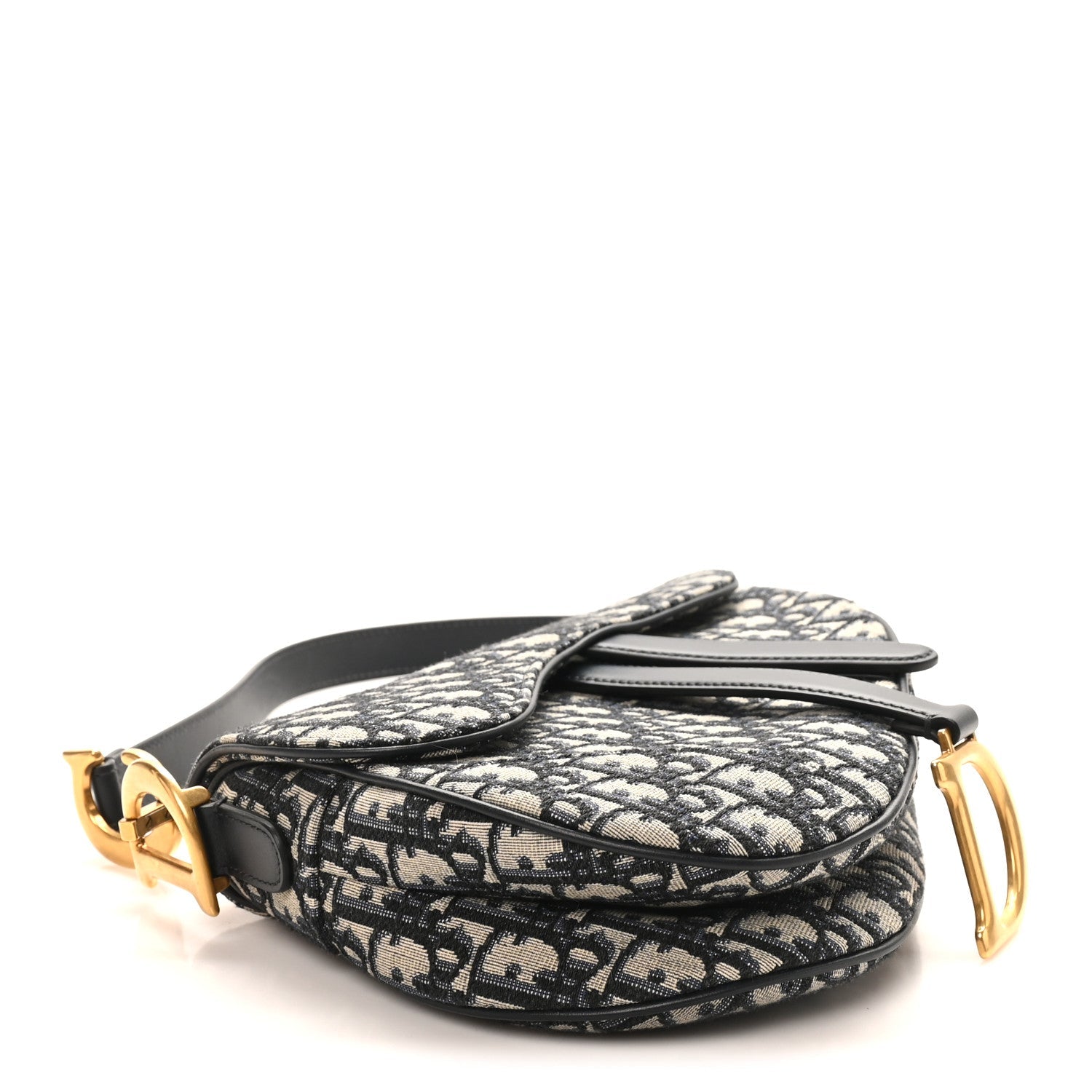 Christian Dior Oblique Saddle Bag Blue